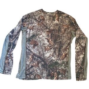 Two Cabela's Camo T Shirts Size Large